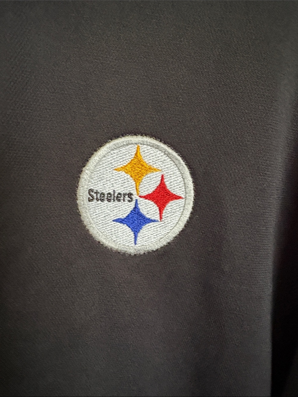 Reebok Pittsburgh Steelers Black Short-Sleeve Polo with Team Logo - Picture 3 of 5